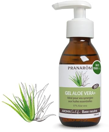 Pranarôm Aromaself Aloe Vera+ Gel 100 ml | 97% Aloe Vera, ideale Basis für Ihre Synergien mit ätherischen Ölen. Ohne Alkohol, ohne Parfüm. Ab 3 Jahren.