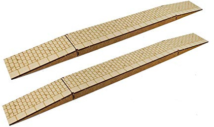War World Scenics Model Railway Station Plain Platforms x 2 – OO Gauge 1:76 Scale MDF Trackside Track Rail Building Construction Structure Modelling Diorama
