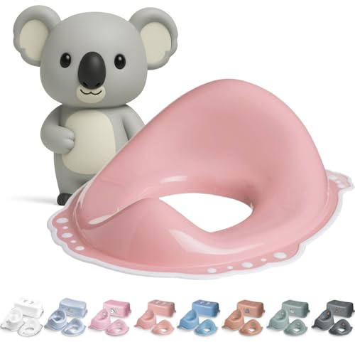 DOCARI Toilettensitz Kinder Klositz Aufsatz rutschsicher & ergonomisch rosa - Toilettenaufsatz Kinder WC Sitz für komfortables sicheres Toilettentraining - Kindertoilettensitzaufsatz ab 2 Jahre