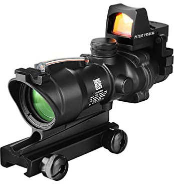 Paike 4x32mm ACOG Dual Illumination Red Chevron Reticle RMR Red Dot Sight