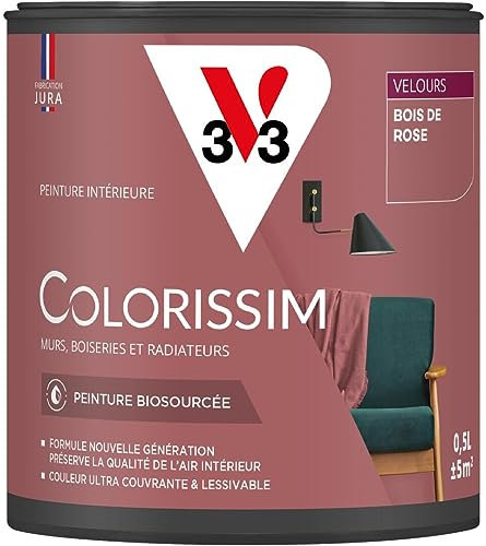 V33 Peinture multi-supports Colorissim® Bois de rose Velours 0,5L