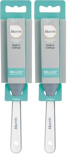 Harris 102011001 Seriously Good Walls & Ceilings No Loss Cutting In Paint Brush, 1in (Pack of 2)