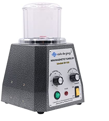 NOALED Jewelry Polisher KT-100 Machine de Polissage magnétique rotative enlever Les bavures de Bijoux en métal Nettoyer la Surface métallique polisseuse de Bijoux gobelet Outils de Bijoux Grindi