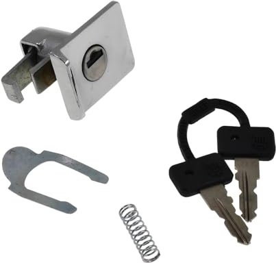 Gepäckfachschloss 2EXTREME kompatibel mit Vespa PX80-200, PX Lusso, T5 | Handschuhfachschloss-Ersatz von UNI AUTO, Material Aluminium, Lieferumfang: Schloss, 2 Schlüssel, Sicherungsklammer und Feder