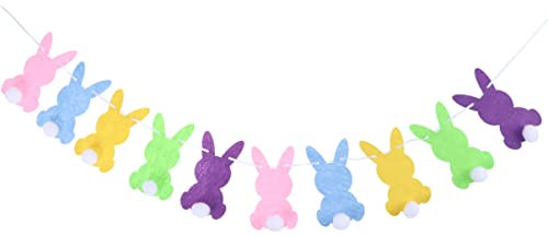 JOINPAYA osterdeko ideen Ostergirlande ostern baumschmuck geschirr ostern austecherformen ostern Osterdekorationen Frohe Ostern-Banner Hase schmücken Ziehen Sie die Flagge
