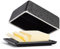 Coral Beurrier en céramique noir pour 250 g de beurre (14 x 12 x 6,5 cm) – Beurrier design adapté à un usage alimentaire – Boîte à beurre vintage et moule à beurre avec couvercle – Boîte à beurre