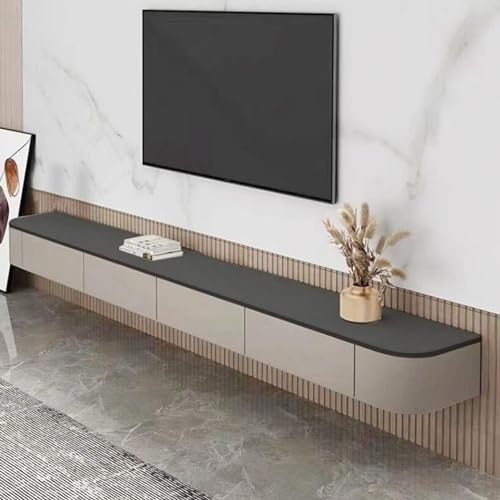 Schwebender TV-Ständer Mehrfarbig An Der Wand Montierter TV-Schrank Mit Kabellöchern Auf Der Rückseite Für Wohnzimmer, Schlafzimmer(Color:C,S:140 * 20 * 24CM)