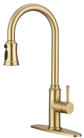 Trysea Wasserhahn Küche Ausziehbar Gold
