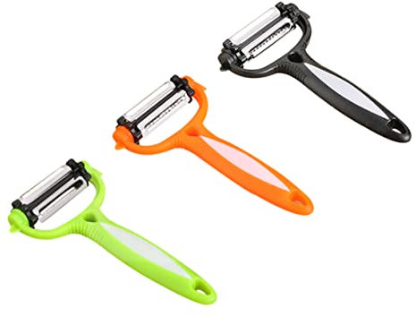 OKUMEYR 3 1 pelador de piel de frutas herramienta para pelar verduras trituradora de verduras multi pelador de as as multifuncional rallador de frutas