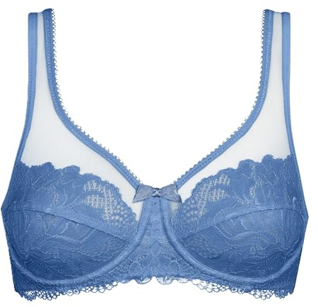 DIM Femme – Soutien-Gorge Generous Essentiel x1 | avec Armatures | Maintien Confortable | Dentelle & Tulle Transparent