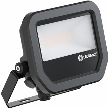 Ledvance LED-Strahler aus Aluminium, schwarz, 8 W, 1200 lm, 100D – 840 Kaltweiß | IP66 – symmetrisch