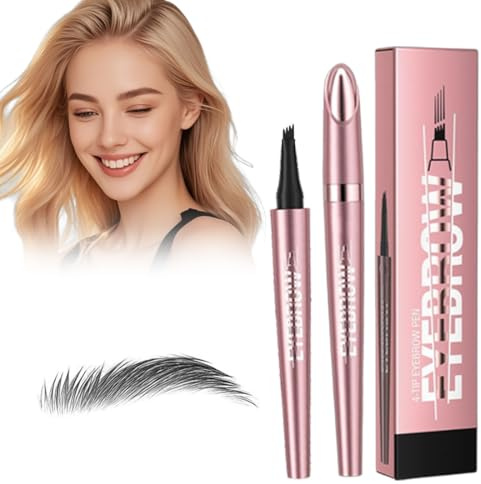 Magischer Augenbrauenstift Wasserfest – 3D Microblading Augenbrauenstift zur präzisen Härchenzeichnung, langanhaltender Brow Pencil mit softem Farbauftrag für natürliche Brauen ohne Balken-Effekt