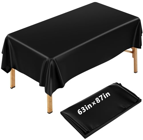 CroBlissful 87 x 63 Inch Wax Mat for Esthetician Bed Reusable Massage Bed Cover Waterproof PVC Wax Pad Cover for Massage Table Oilproof Waxing Table Sheet for Spa Tattoo Beauty Grafting (Black)