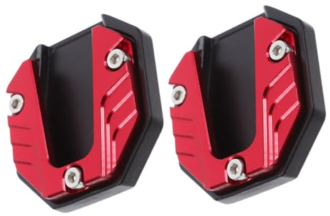 Cabilock 2piezas Base De Apoyo Lateral Antideslizante para Motocicleta Placa De Soporte Extensor De Pata De para Carretera
