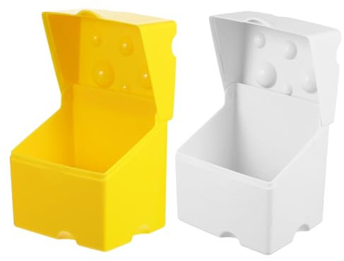 TOPPERFUN Caja Para Guardar Queso Recipiente Hermético Para Refrigerador Soporte Para Lonchas De Queso Caja De Mantequilla Con Tapa Abatible Para Cocina