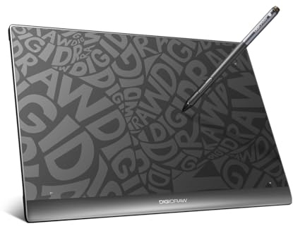 DIGIDRAW T610 Drawing Tablet 10x6 Inch, Paper-Like Graphics Tablet with 16384 Levels Battery-Free Stylus, 8 Shortcut Keys Art Pad for Painting, Illustration & OSU Gaming, Mac/PC/Android/Chromebook