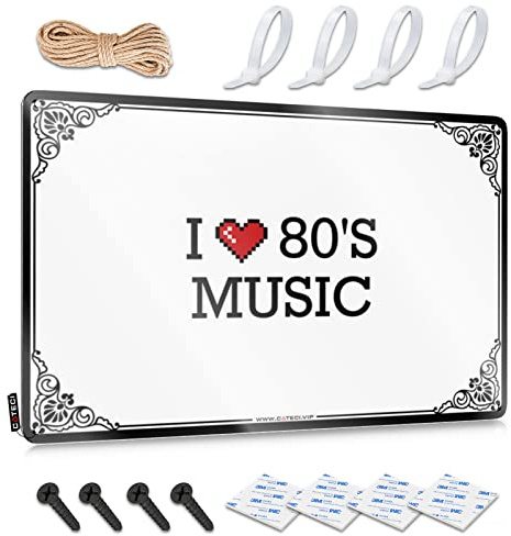 Man Cave Signs And Decor I Love 80'S Music Tin Sign Funny Kitchen Decor Room Door Sign(30X40CM)