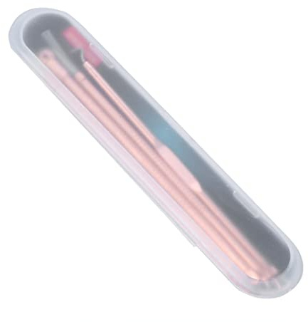 4 pièces/ensemble outil d'élimination des points noirs Kit d'outils de nettoyage des boutons extracteur de boutons 'acné en acier inoxydable dissolvant 'acné avec boîte (or rose), kit 'extracteur