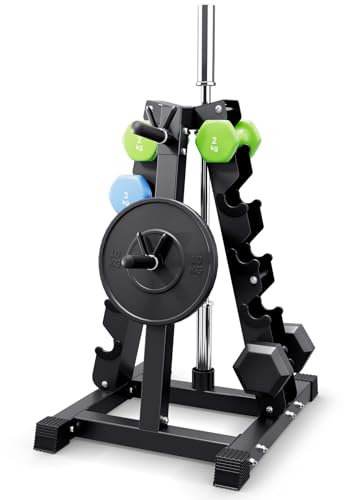 Dripex 3/5 Ebenen hantelständer kurzhanteln, Passend zu Hanteln, Kettlebells, Langhanteln, Max.500kg Einstellbar hantel ständer