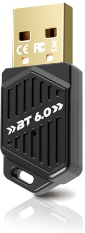 Mini Bluetooth 6.0 Adapter, USB Bluetooth Adapter Dongle mit BLE für Windows 11/10/8.1, Maus, Tastatur, Kopfhörer, Lautsprecher, Controller