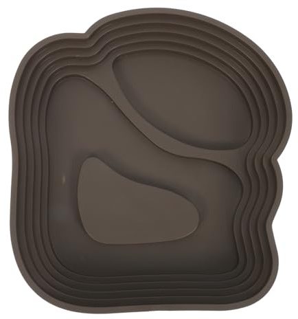 Bassin de Baignade pour Tortues en PVC 9, 45 Pouces Brun Foncé | Bac D’eau pour Terrarium, Usage Aquarium et Extérieur, Forme Ergonomique Inspirée D’un Habitat