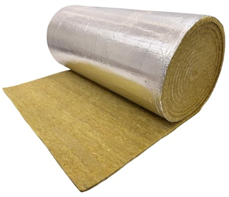 PAROC Lamella Mat AluCoat 30mm 8mx1m manta lamelar lana de roca HVAC | Manta lamelar de lana de roca revestida de aluminio para aislar conductos de ventilación y climatización HVAC