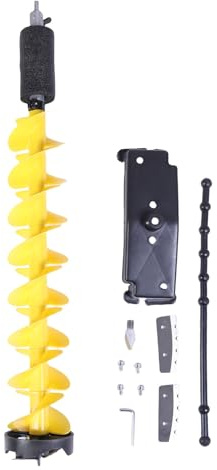 Isborrsats Lättvikts flexibel isborr med skärande blad för tjocka islager i djupvattenområden 6 tum rotationsdiameter 104,9 cm total längd med adapter för isfiske