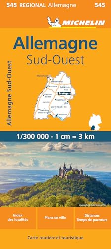 Germany South-West - Baden / Württemberg (545): Wegenkaart Schaal 1 : 300.000 (Regionale kaarten Michelin, Band 545)