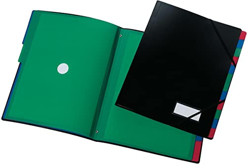 Q-Connect KF01273 Div. Mappen Ordnungsmappe 12-teilig schwarz