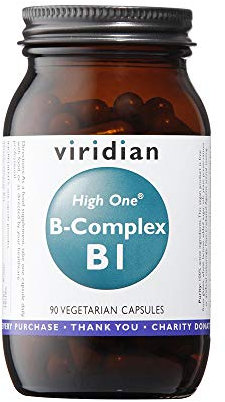 Viridian - High One B1 B-Complex - 90 Caps | Heart & Nervous System Support | Reduces Tiredness & Fatigue | Complete B-Vitamin Formula | 100% Active Ingredients | Expertly Formulated