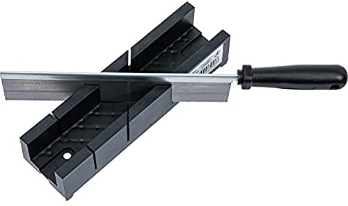 BGS Diy 50850 | Caja de ingletes de plástico | 245 x 65 x 48 mm | con sierra fina