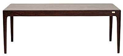 Kare Design Tisch Brooklyn Walnut, Dunkelbraun, 6-8 Personen, Langlebiges Massivholz, Skandi-Style, Esszimmertisch, Minimalist, Großer Schreibtisch, Konferenztisch für Büro, 76x100x200 cm (HxBxT)