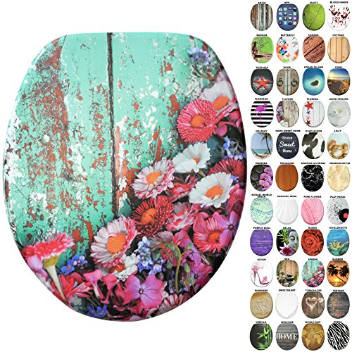 Sanilo WC Sitz ohne Absenkautomatik, viele neue Toilettendeckel zur Auswahl, hochwertige Oberfläche, stabile Scharniere, leichte Montage (Spring)