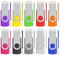 EASTBULL USB Stick 16GB 10 Stück USB-Sticks 2.0 Drehbar Speichersticks Drive Flash Laufwerk mit 10 Stück Seil,Mehrfarbig
