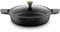 CASTEY - Cacerola Baja de Inducción, 22 cm, Aluminio, con Tapa de Vidrio Templado, Revestimiento Antiadherente, Distribuye de Forma Homogénea el Calor, Resistente y Duradera, Libre de PFOA