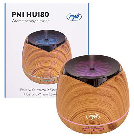 Wood Grain Aroma Diffuser 400 ml luftfuktare ultraljud automatisk avstängning i vattenlöst skick doftlampa atomisering elektrisk diffusor med 7 färger LED eteriska oljor luftfyr