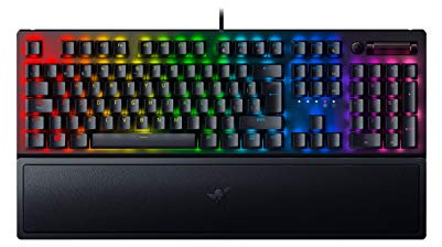Razer BlackWidow V3 (Viertelschalter), mechanische Gaming-Tastatur (mechanische Clicky-Schalter, Doubleshot-ABS-Tasten, digitaler Multi-Fucntion-Roller und Multimedia-Taste), ES-Design, Schwarz