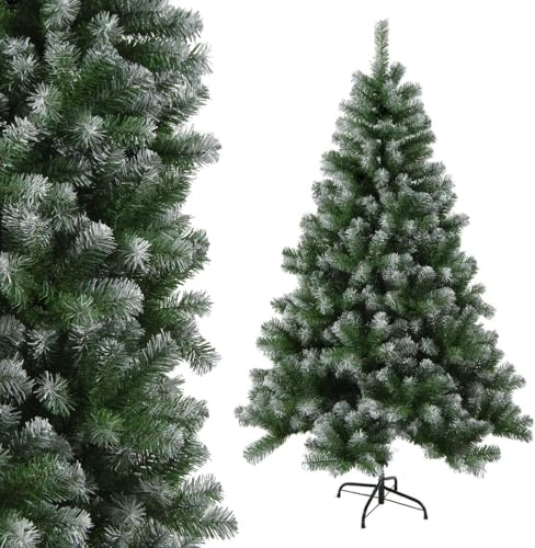Trade-Shop künstlicher Weihnachtsbaum 90cm (Ø ca. 55 cm) mit 120 Spitzen und Schnellaufbau Klapp-System, schwer entflammbar, inkl. Ständer