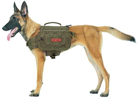 OneTigris Mammoth Hunderucksack 2.0 Version Reißen Camping Wandern Hundebackpack für M/L Größe Hunde (M, Ranger Grün)