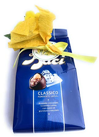 Baci Perugina Regalo Donna - Baci Perugina Classico 125 g + Mini Bouquet di Mimose Artificiali - Amica,Compleanno