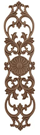 Deko-Holzapplikationen, unlackierte Eiche, geschnitzt, gewellt, Blumen-Design, Aufkleber für Ecke, Zuhause, Möbel, Tür, Dekoration, Basteln, SM19-145-60, 1 Stück