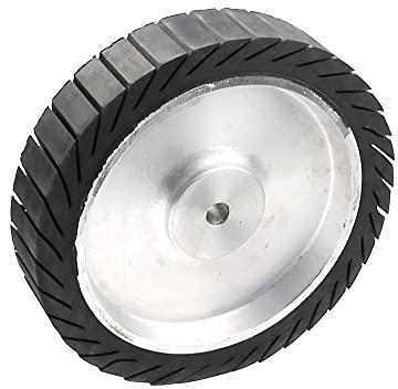 Rueda de contacto de goma centrífuga de 250 * 50 mm 10 '' Rueda expansora para lijar bandas en amoladora de motor, solo 10 bandas