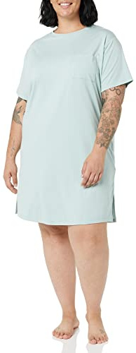 Amazon Essentials Camicia da Notte da Donna in Maglia di Jersey, Taglia XXL, Colore: Blu Polveroso