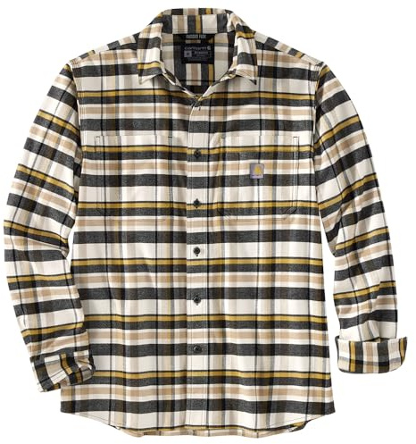 Carhartt Herren Rugged Flex Relaxed Fit Midweight Flannel Long-Sleeve Plaid Shirt Rugged Flex Relaxed Fit Midweight Flannel Long Sleeve Plaid Shirt (1er Pack)