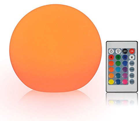 6-Zoll-wiederaufladbare 16 farbwechselnde LED-Kugel-Licht-Kugel-Kugel-Lampen-Fernbedienung, Heim-Kinderzimmer-Erwachsenen-Schlafzimmer-Stehtisch-Terrassen-Pool-Party-dimmbares Nachtlicht-entspannen-St