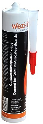 wezi-lit Calciumsilikatplattenkleber 310ml Dichtmasse hitzebeständig 1000° hochtemperatur feuerfest