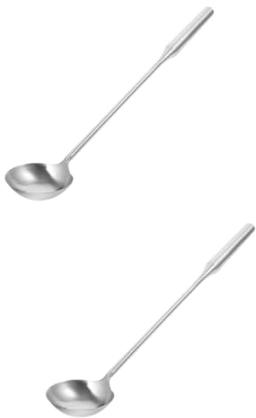 BESTonZON 2pièces Acier Avec Ustensile De Cuisine Pour Soupe Sauce Et Service Restaurant Outil Et Facile à Nettoyer Modèle Pour Cuisines Et