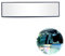 Espejo Retrovisor, Espejos Interiores Universal, Espejo Retrovisor Coche Interio, Espejo de Antideslumbrante, Espejo Retrovisor Panorámico para Automóvil, SUV y Camiones, Negro 300mmx65mm