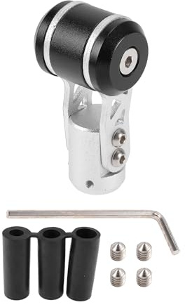 HEROFFIX Joystick Form Schaltknauf Universal Schalthebel Aluminiumlegierung Stick Hebelknauf für Automatik- und Schaltgetriebe W/ 3 Adapter Schwarz 1 Set