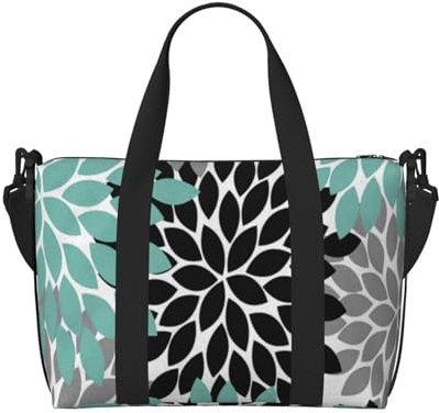 GSGCSBYMLG Dahlia Sac de voyage à bandoulière Motif fleurs, Noir , Taille unique